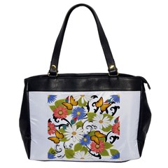 Floral Fantasy Oversize Office Handbag (one Side)