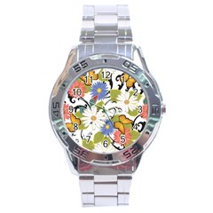 Floral Fantasy Stainless Steel Watch