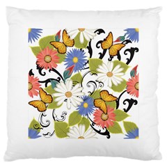 Floral Fantasy Large Cushion Case (single Sided) 