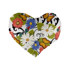 Floral Fantasy 16  Premium Heart Shape Cushion 