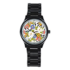 Floral Fantasy Sport Metal Watch (black)