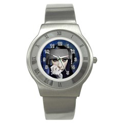 Fibro Brain Stainless Steel Watch (slim) by FunWithFibro