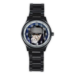 Fibro Brain Sport Metal Watch (black) by FunWithFibro