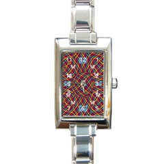 Trippy Tartan Rectangular Italian Charm Watch