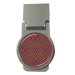 Trippy Tartan Money Clip (round) by SaraThePixelPixie