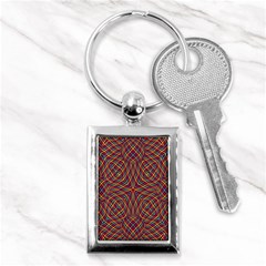 Trippy Tartan Key Chain (rectangle)