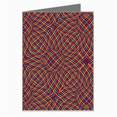 Trippy Tartan Greeting Card