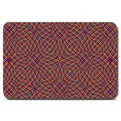 Trippy Tartan Large Door Mat