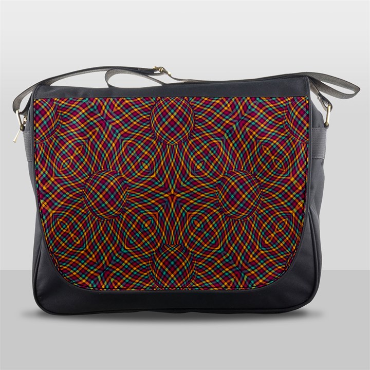 Trippy Tartan Messenger Bag