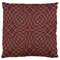 Trippy Tartan Large Cushion Case (single Sided) 