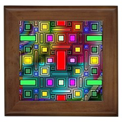 Abstract Modern Framed Ceramic Tile