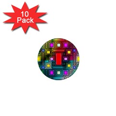 Abstract Modern 1  Mini Button Magnet (10 Pack)