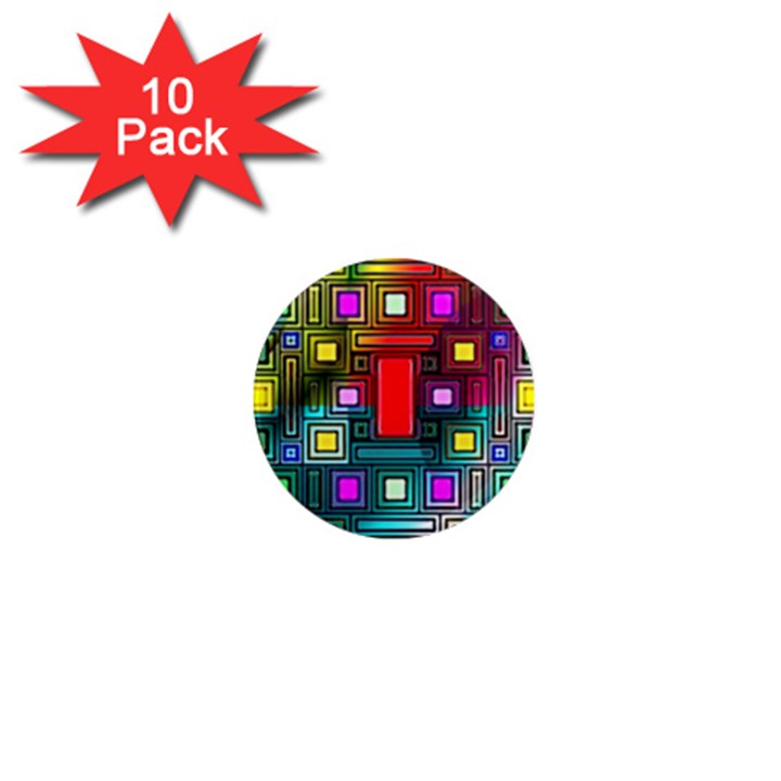 Abstract Modern 1  Mini Button Magnet (10 pack)