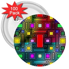 Abstract Modern 3  Button (100 Pack)