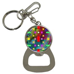 Abstract Modern Bottle Opener Key Chain