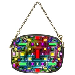 Abstract Modern Chain Purse (two Sided) 