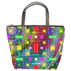 Abstract Modern Bucket Handbag