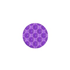 Purple And White Swirls Background 1  Mini Button Magnet