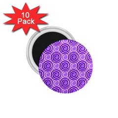 Purple And White Swirls Background 1 75  Button Magnet (10 Pack) by Colorfulart23