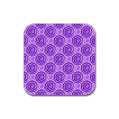 Purple And White Swirls Background Drink Coasters 4 Pack (square)