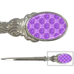 Purple And White Swirls Background Letter Opener