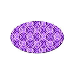 Purple And White Swirls Background Sticker (oval)