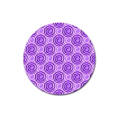 Purple And White Swirls Background Magnet 3  (round)