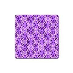 Purple And White Swirls Background Magnet (square) by Colorfulart23