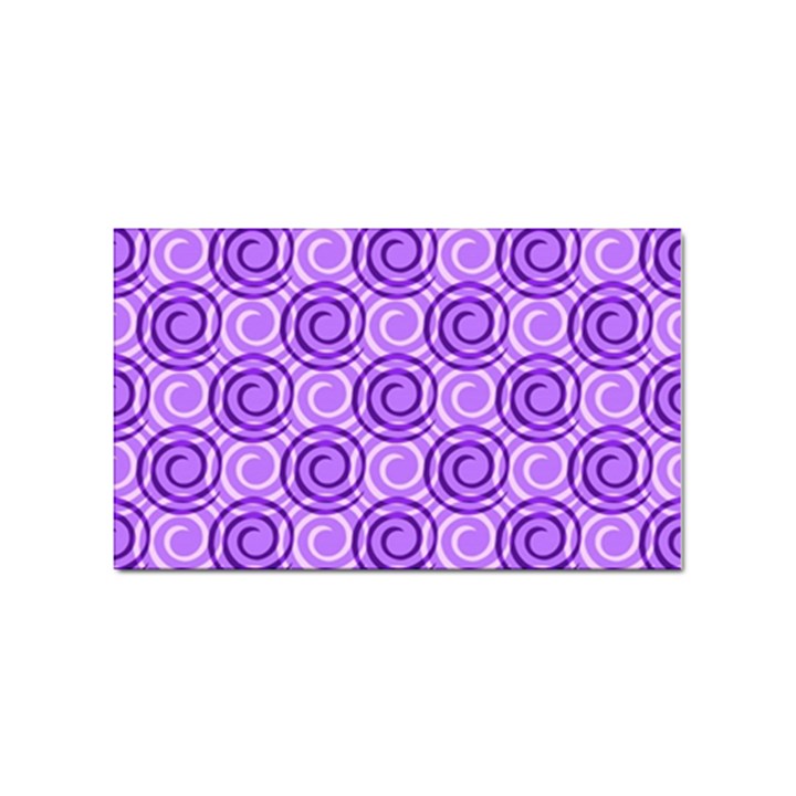 Purple And White Swirls Background Sticker 10 Pack (Rectangle)