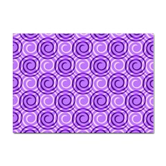 Purple And White Swirls Background A4 Sticker 10 Pack