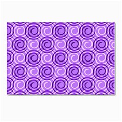 Purple And White Swirls Background Postcard 4 x 6  (10 Pack) by Colorfulart23