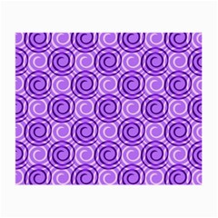 Purple And White Swirls Background Glasses Cloth (small)