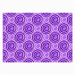 Purple And White Swirls Background Glasses Cloth (large, Two Sided)