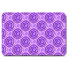 Purple And White Swirls Background Large Door Mat by Colorfulart23