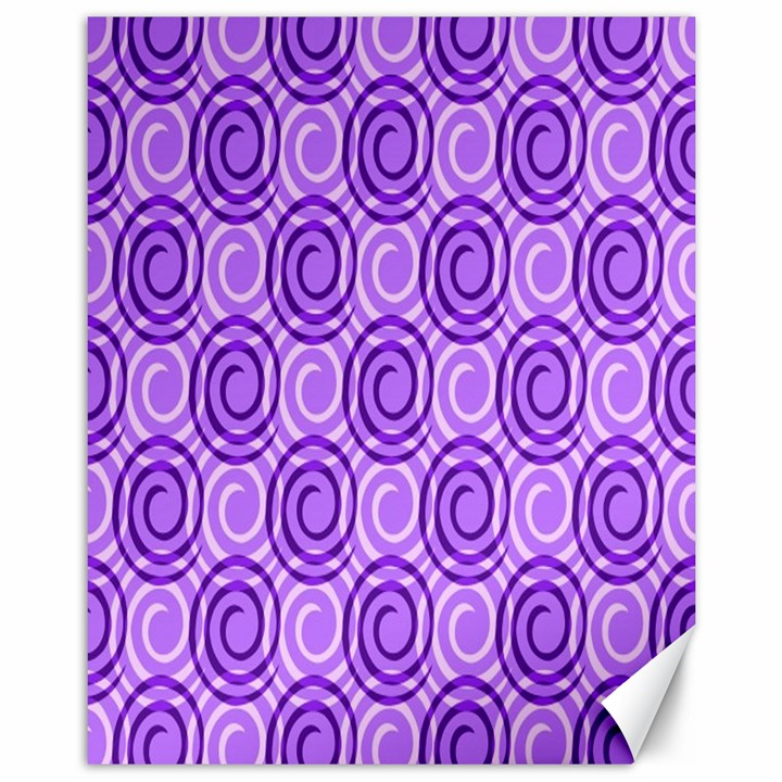 Purple And White Swirls Background Canvas 11  x 14  (Unframed)