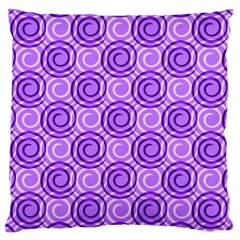 Purple And White Swirls Background Large Cushion Case (single Sided) 