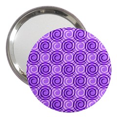 Purple And White Swirls Background 3  Handbag Mirror by Colorfulart23