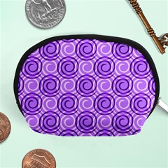 Purple And White Swirls Background Accessory Pouch (medium)