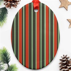 Festive Stripe Oval Ornament