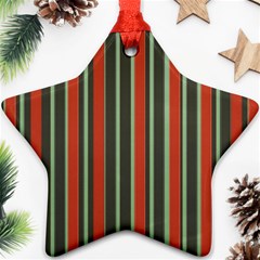 Festive Stripe Star Ornament by Colorfulart23