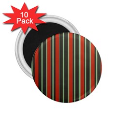 Festive Stripe 2 25  Button Magnet (10 Pack) by Colorfulart23