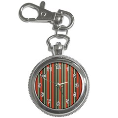 Festive Stripe Key Chain Watch