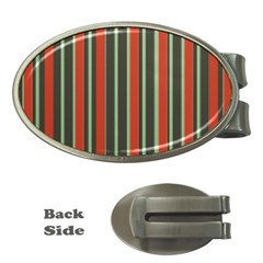 Festive Stripe Money Clip (oval)