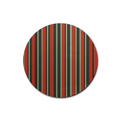 Festive Stripe Drink Coasters 4 Pack (round) by Colorfulart23