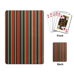 Festive Stripe Playing Cards Single Design