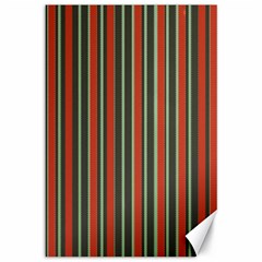 Festive Stripe Canvas 12  X 18  (unframed)