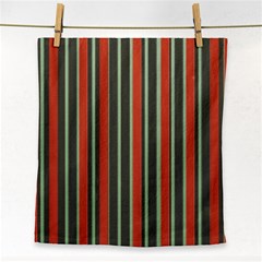 Festive Stripe Face Towel by Colorfulart23