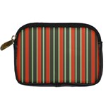 Festive Stripe Digital Camera Leather Case Front