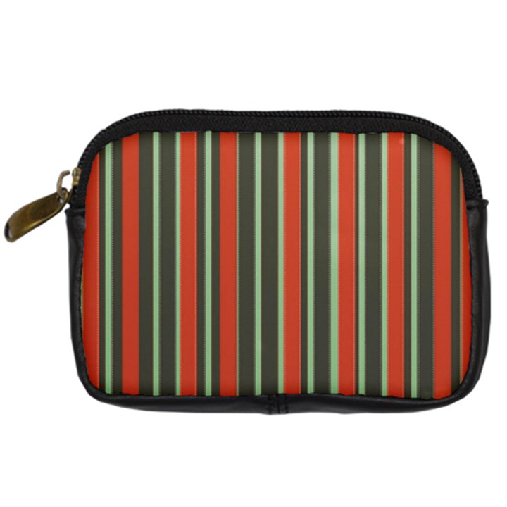 Festive Stripe Digital Camera Leather Case