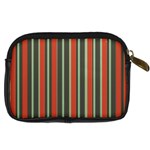 Festive Stripe Digital Camera Leather Case Back